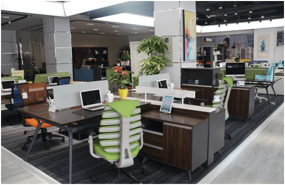 香河草莓视频污片办公家具专卖店摆场