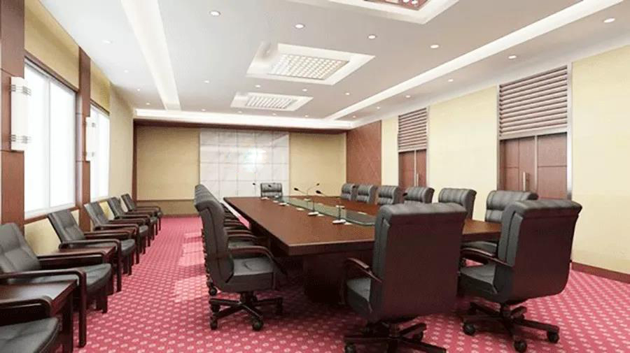 会议洽谈空间—实木会议桌+黑色真皮会议椅 会议洽谈空间—实木会议桌+黑色真皮会议椅