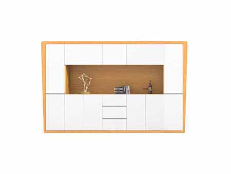 现代钢木结合开放金柚木总经理办公室大文件柜P01S32 现代钢木结合开放金柚木总经理办公室大文件柜P01S32