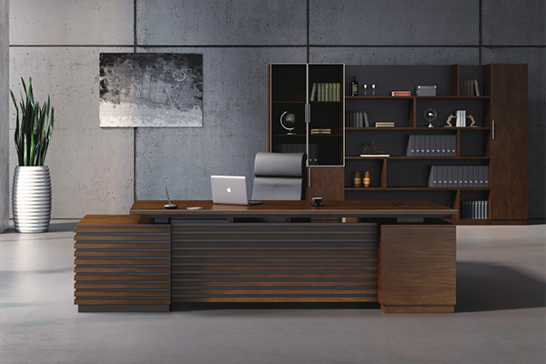 事业单位经理两米八以上胡桃木皮大班台EDE-01D28 事业单位经理两米八以上胡桃木皮大班台EDE-01D28