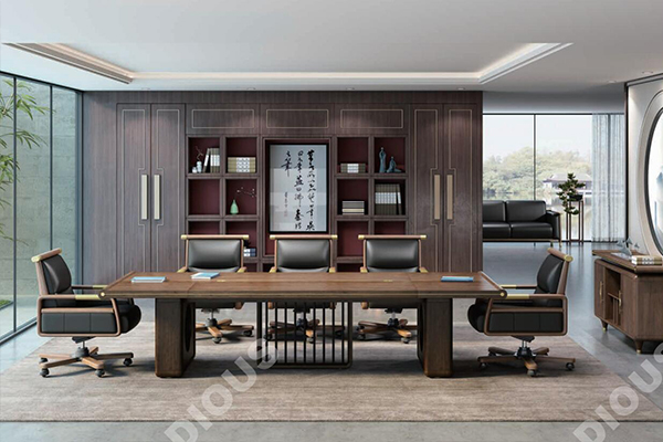 新品-新中式板木会议桌-行云系列-草莓视频污片家具